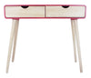 31.5" Red Console Table with 2 Drawers