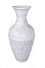 25" Spun Bamboo Floor Vase - Distressed White