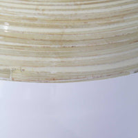 25" Spun Bamboo Floor Vase - Natural And White