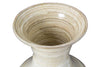 25" Spun Bamboo Floor Vase - Natural And White