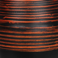 36" Spun Bamboo Floor Vase - Distressed Red & Matte Black