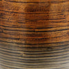 36" Spun Bamboo Floor Vase - Cream And Orange