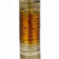 24" Spun Bamboo Stovepipe Vase - Metallic Orange & Natural Bamboo