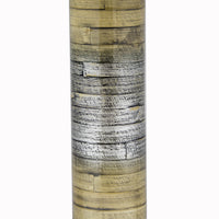 24" Spun Bamboo Stovepipe Vase - Metallic Silver & Natural Bamboo