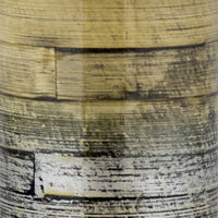 24" Spun Bamboo Stovepipe Vase - Metallic Silver & Natural Bamboo