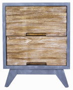 31" Gray Accent Cabinet with 2 Drawers
