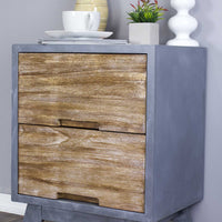 31" Gray Accent Cabinet with 2 Drawers