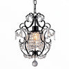 Ava 1-light Black 11-inch Crystal Chandelier