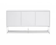 60" X 15" X 32" White Stainless Steel Buffet