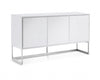 60" X 15" X 32" White Stainless Steel Buffet