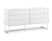 Buffet High Gloss White Polished Stainless Steel Legs