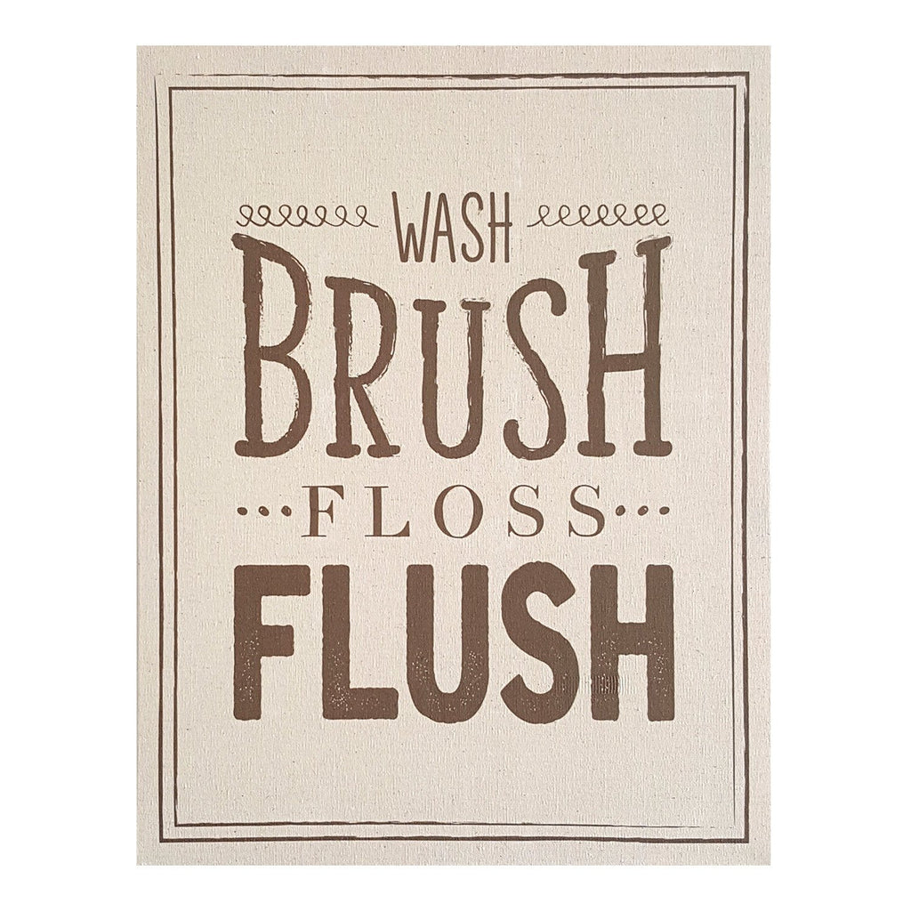 14" X 1.5" X 18" Muiti-color Wash Brush Floss Flush Wall Art