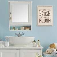 14" X 1.5" X 18" Muiti-color Wash Brush Floss Flush Wall Art