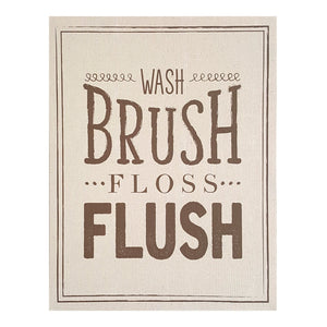 14" X 1.5" X 18" Muiti-color Wash Brush Floss Flush Wall Art