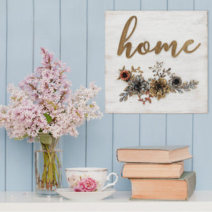 15.75" X 2" X 15.75" "Home" Cottage Wall Decor