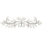 51" X 1" X 15" White Brushed Pearl Over The Door Wall Decor