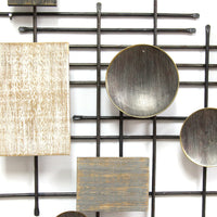 Distressed Industrial Metal and Wood Wall Decor