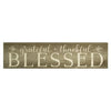 28" X 1.5" X 7" "Grateful, Thankful, Blessed" Wall Art