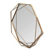 31.5" X 3.15" X 29.53" Gold Octagon-Shaped Wall Mirror