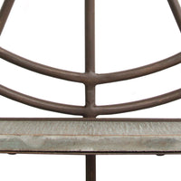 14.75" X 5.25" X 29" Bronze and Gray Teepee Shelf And Hook Wall Decor