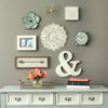 13" X 0.5" X 13" Small White Medallion Wall Decor