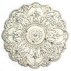 13" X 0.5" X 13" Small White Medallion Wall Decor