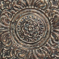 18" X 0.5" X 18" Brown Rustic Bronze Medallion Wall Decor