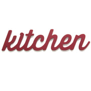 23" X 0.5" 5.5" Red Kitchen Wood Word Decor