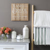 12" X 0.75" X 12" Natural Wood Wash Your Hands, Say Your Prayers Bath Wall Art