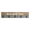 29.92" X 2.95" X 6.3" Distressed Wood Rustic Home Sweet Home Hooks