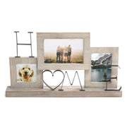 20" X 2.25" X 11.75" Natural Wood Tabletop "Home" Picture Collage Frame