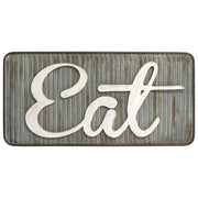 31.5" X 0.79" X 15.75" Multi-color Retro Eat Wall Decor