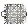 19.88" X 4.77" X 16.34" Galvanized Basket Weave Metal Tray Wall Decor