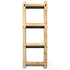 14.5" X 6.5" X 41" Natural Wood Decorative Ladder With Baskets Wall Decor