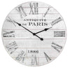24" X 1.75" X 24" White Stylish And Enjoyble Wood Clock