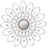 34" X 1" X 34" Black Decorative Flower Mirror