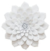 19.88" X 3.35" X 19.88" Layered White Flower Wall Decor