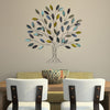 36" X 1.75" X 33" Multi-color Whimsical Tree Wall Decor