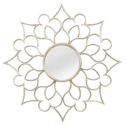 24" X 1.75" X 24" Silver Solid Metal Wall Mirror