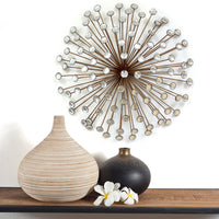 24" X 1.5" X 24" Bronze Acrylic Burst Wall Decor