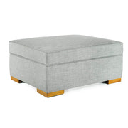 28.5" X 35" X 16.25" Gray Fabric Convertible Ottoman Guest Bed