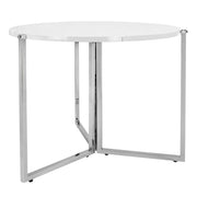 35.5" X 35.5" X 29.5" Radiant White Circular Folding Table