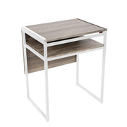 29.9" X 35.4" X 23.6" White Small Space Desk and Dining Table