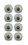 1.5" X 1.5" X 1.5" Hues Of Bronze, White And Black 8 Pack Knob-It