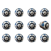 1.5" x 1.5" x 1.5" White, Black and Navy - Knobs 12-Pack