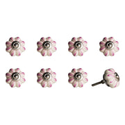 1.5" X 1.5" X 1.5" Hues Of Cream, Pink And Silver 8 Pack Knob-It