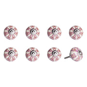 1.5" X 1.5" X 1.5" Hues Of White, Pink And Burgundy 8 Pack Knob-It