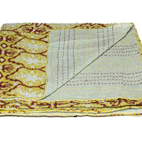 50" X 70" Charming Multicolored Kantha Cotton Throw