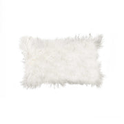 12'' X 20'' X 5'' Contemporary Black Mongolian Sheepskin Pillow