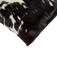 Black and White Torino Kobe Cowhide Pillow